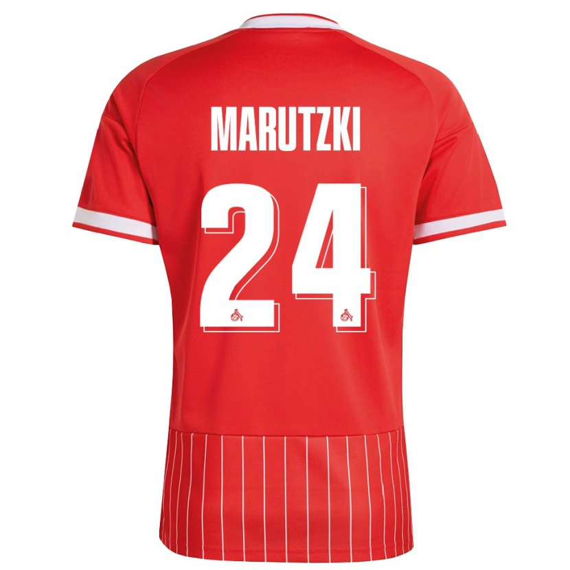 Danxen Dětské Mikolaj Marutzki #24 Červená Bílá Zelená Daleko Hráčské Dresy 2026/27 Dres