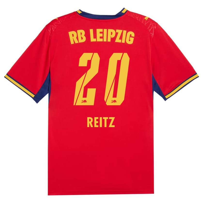 Danxen Dětské Rocco Reitz #20 Červená Žlutá Královská Modř Daleko Hráčské Dresy 2026/27 Dres