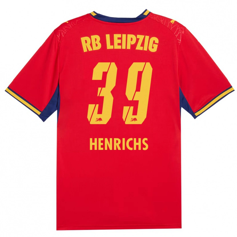 Danxen Dětské Benjamin Henrichs #39 Červená Žlutá Královská Modř Daleko Hráčské Dresy 2026/27 Dres