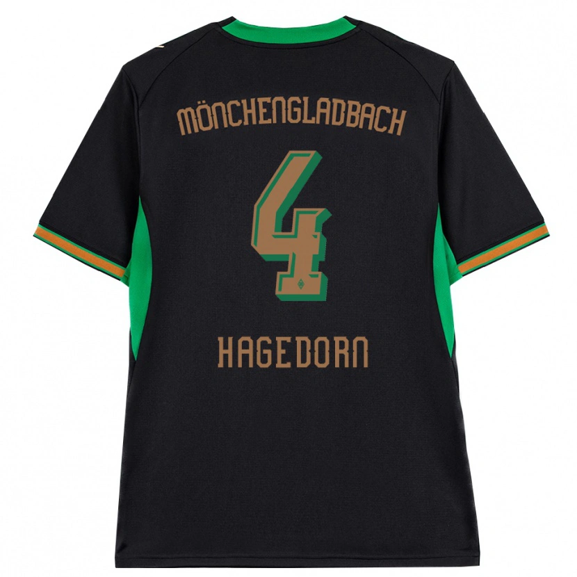 Danxen Dětské Niels Hagedorn #4 Černá Oranžová Zelená Hnědá Daleko Hráčské Dresy 2026/27 Dres
