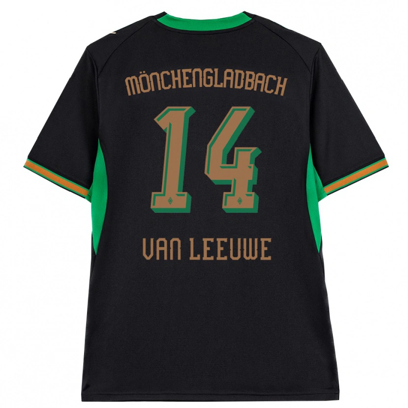 Danxen Dětské Kyra Van Leeuwe #14 Černá Oranžová Zelená Hnědá Daleko Hráčské Dresy 2026/27 Dres