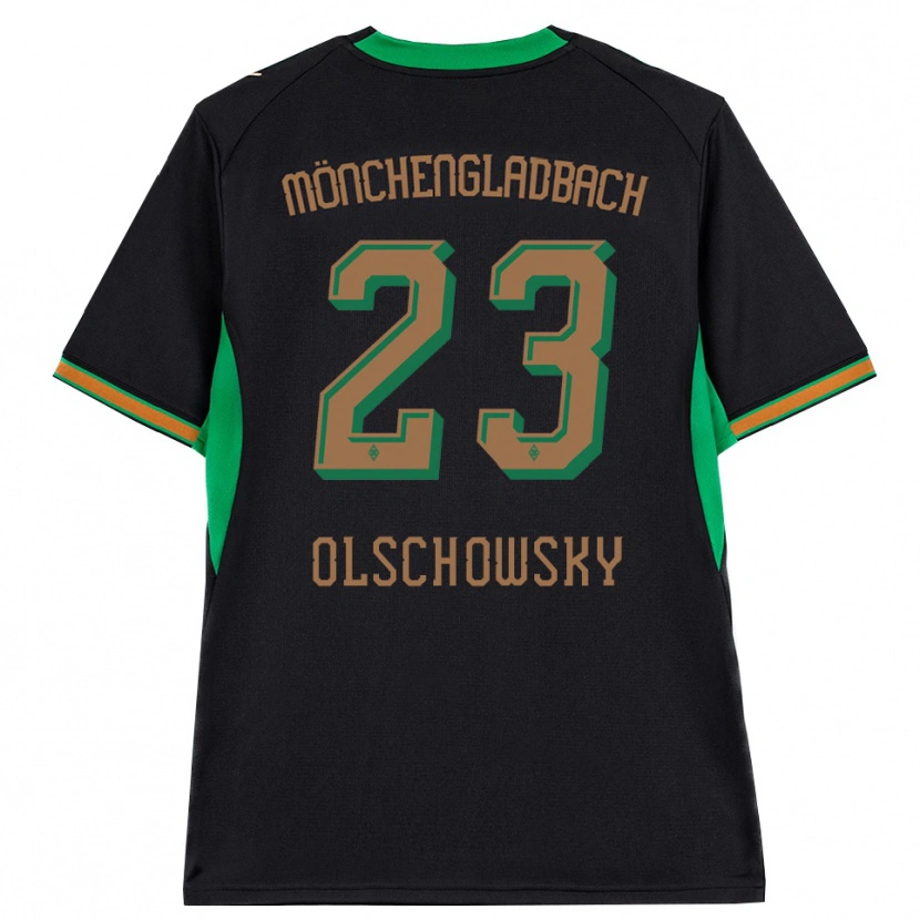 Danxen Dětské Jan Olschowsky #23 Černá Oranžová Zelená Hnědá Daleko Hráčské Dresy 2026/27 Dres