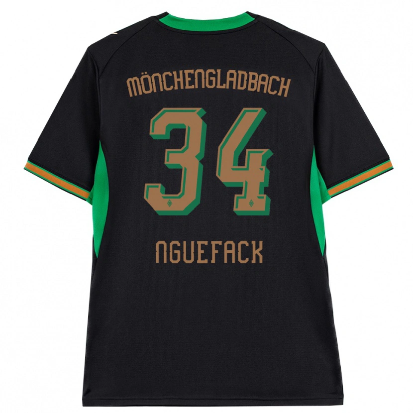 Danxen Dětské Mathieu Nguefack #34 Černá Oranžová Zelená Hnědá Daleko Hráčské Dresy 2026/27 Dres