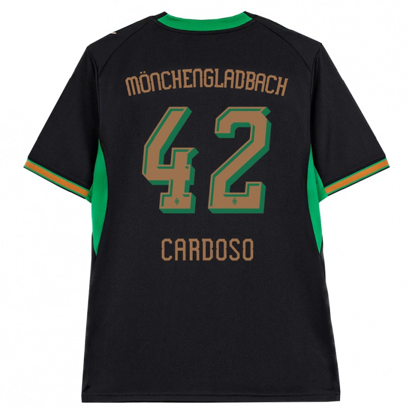Danxen Dětské Tiago Pereira Cardoso #42 Černá Oranžová Zelená Hnědá Daleko Hráčské Dresy 2026/27 Dres