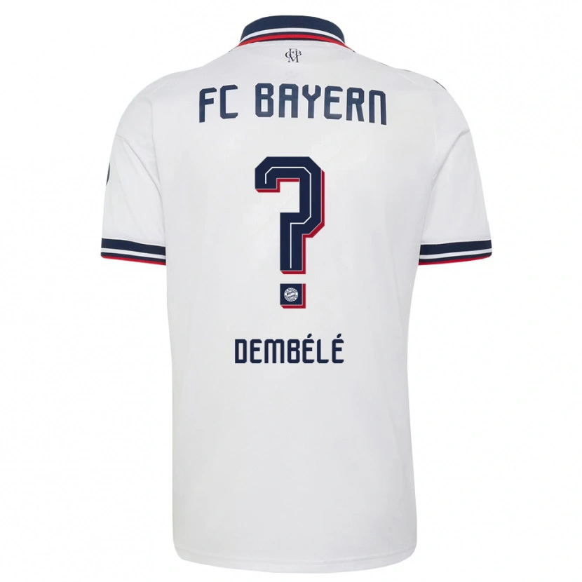 Danxen Dětské Abdulaye Dembélé #0 Šedá Bílá Červená Daleko Hráčské Dresy 2026/27 Dres