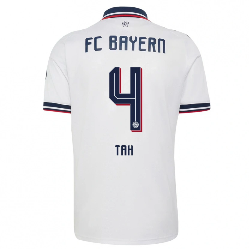 Danxen Dětské Jonathan Tah #4 Šedá Bílá Červená Daleko Hráčské Dresy 2026/27 Dres