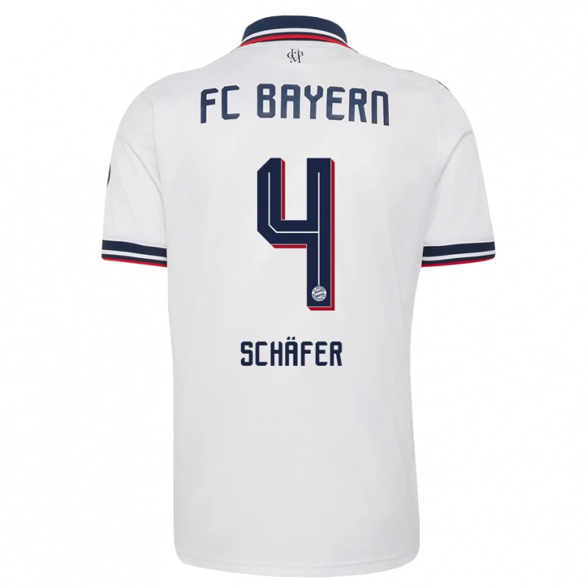 Danxen Dětské Luis Schäfer #4 Šedá Bílá Červená Daleko Hráčské Dresy 2026/27 Dres