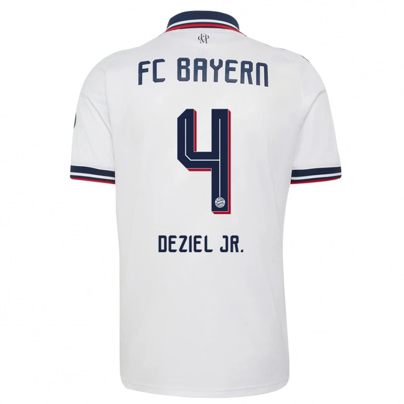 Danxen Dětské Robert Deziel Jr. #4 Šedá Bílá Červená Daleko Hráčské Dresy 2026/27 Dres