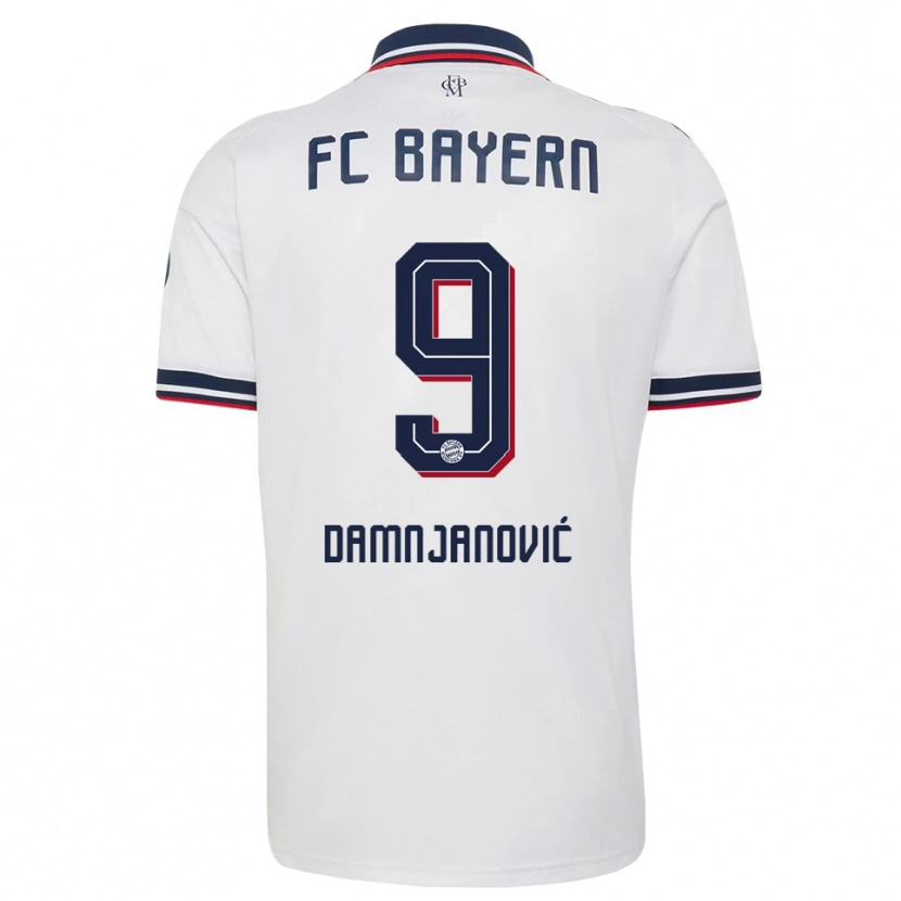 Danxen Dětské Jovana Damnjanović #9 Šedá Bílá Červená Daleko Hráčské Dresy 2026/27 Dres