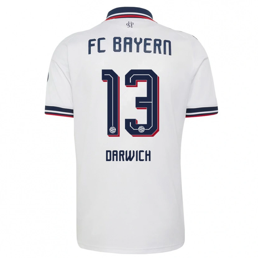 Danxen Dětské Maher Darwich #13 Šedá Bílá Červená Daleko Hráčské Dresy 2026/27 Dres