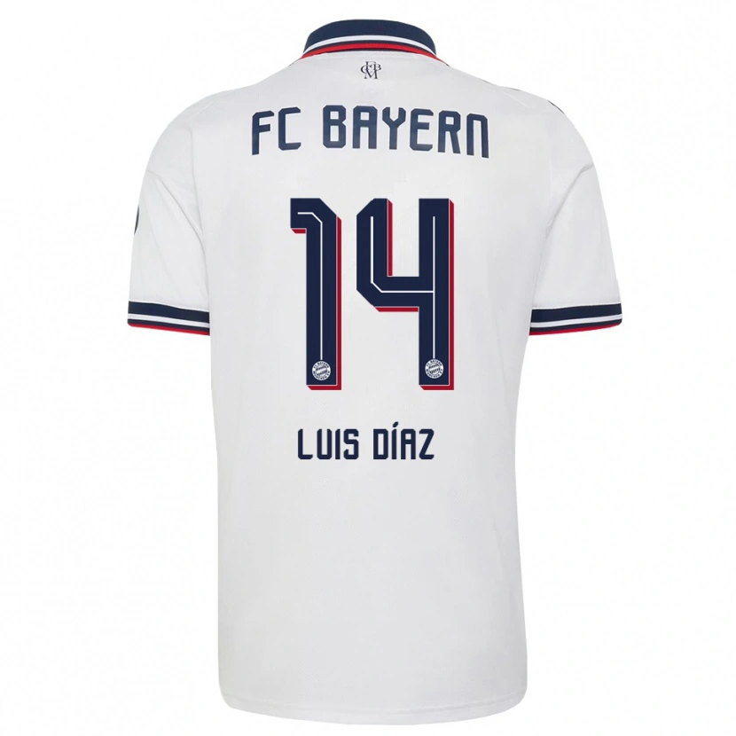 Danxen Dětské Luis Díaz #14 Šedá Bílá Červená Daleko Hráčské Dresy 2026/27 Dres