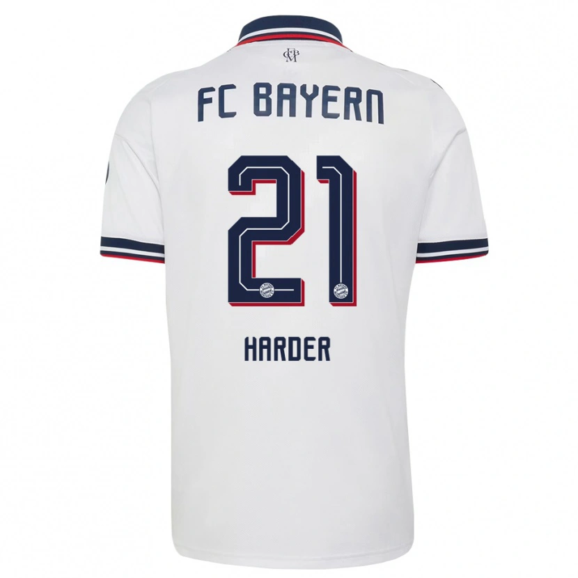 Danxen Dětské Pernille Harder #21 Šedá Bílá Červená Daleko Hráčské Dresy 2026/27 Dres