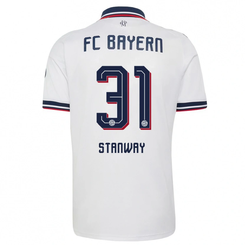 Danxen Dětské Georgia Stanway #31 Šedá Bílá Červená Daleko Hráčské Dresy 2026/27 Dres