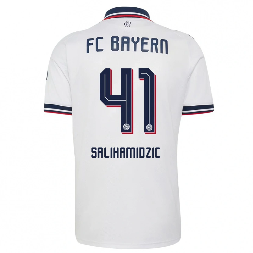 Danxen Dětské Nick Salihamidzic #41 Šedá Bílá Červená Daleko Hráčské Dresy 2026/27 Dres