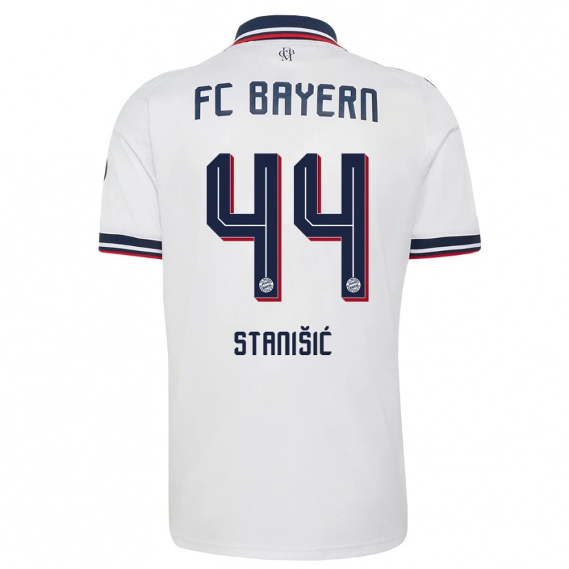 Danxen Dětské Josip Stanisic #44 Šedá Bílá Červená Daleko Hráčské Dresy 2026/27 Dres