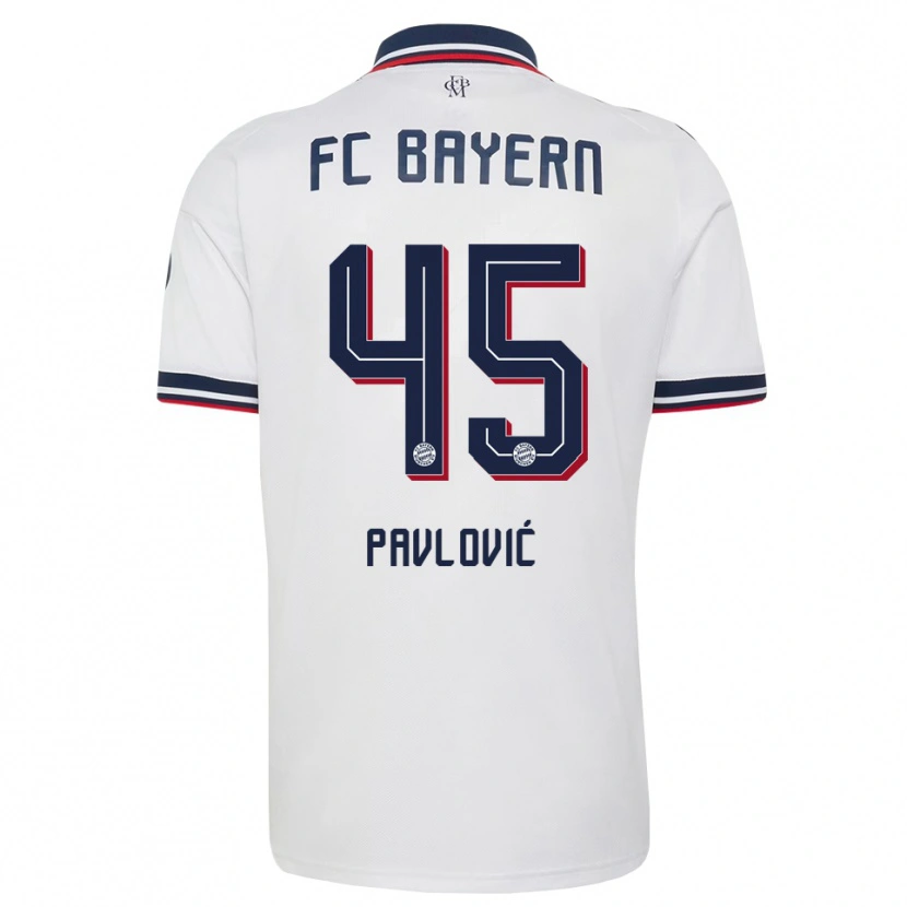 Danxen Dětské Aleksandar Pavlovic #45 Šedá Bílá Červená Daleko Hráčské Dresy 2026/27 Dres