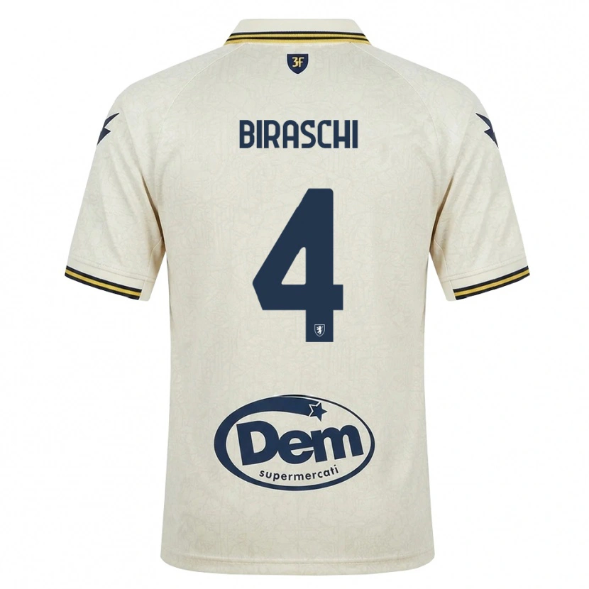 Danxen Dětské Davide Biraschi #4 Oldlace Žlutá Černá Daleko Hráčské Dresy 2026/27 Dres