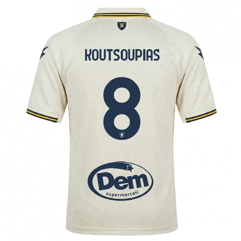 Danxen Dětské Ilias Koutsoupias #8 Oldlace Žlutá Černá Daleko Hráčské Dresy 2026/27 Dres