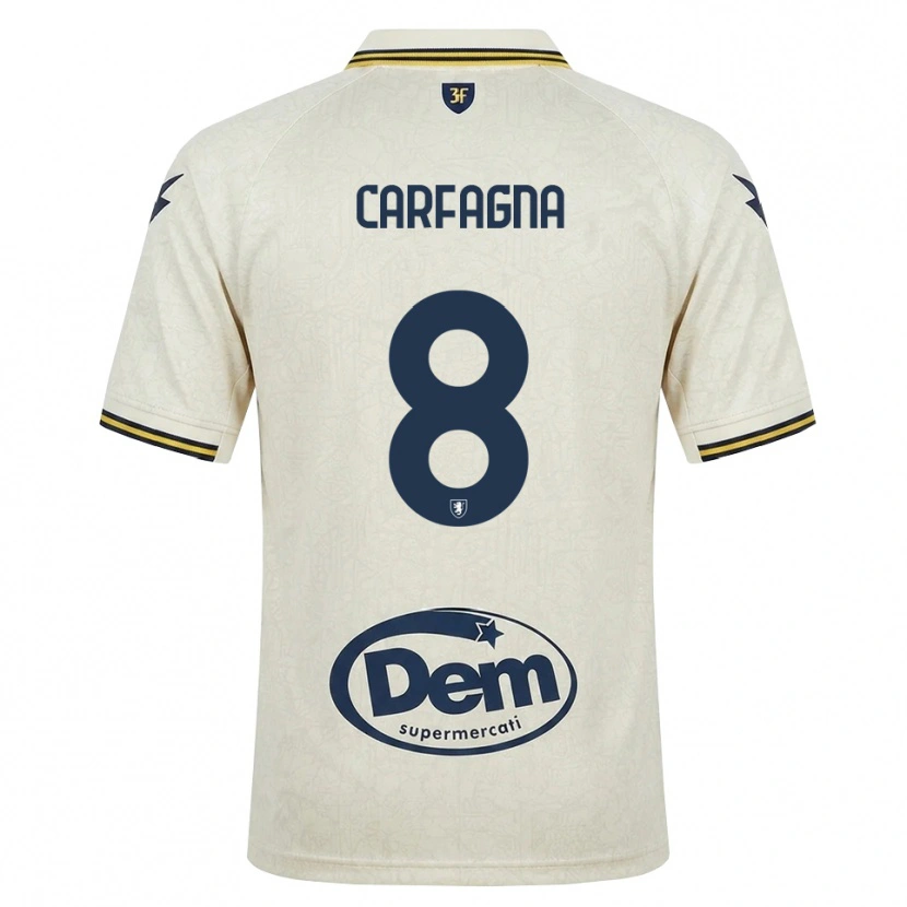 Danxen Dětské Matteo Carfagna #8 Oldlace Žlutá Černá Daleko Hráčské Dresy 2026/27 Dres