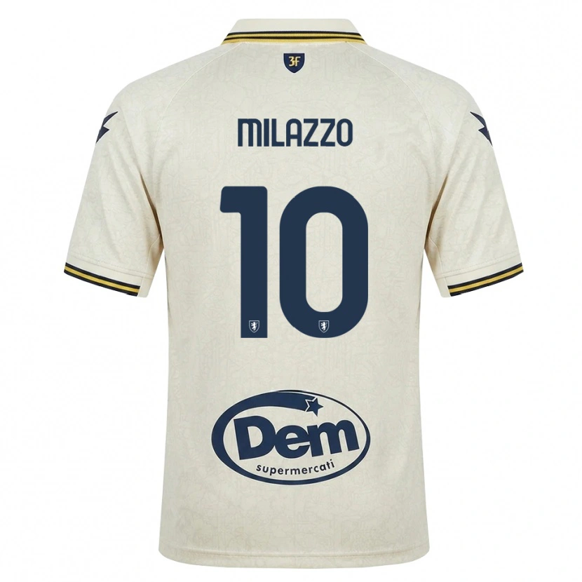 Danxen Dětské Simone Milazzo #10 Oldlace Žlutá Černá Daleko Hráčské Dresy 2026/27 Dres