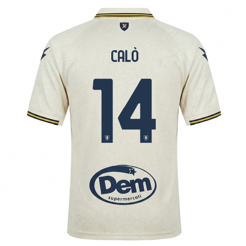 Danxen Dětské Giacomo Calò #14 Oldlace Žlutá Černá Daleko Hráčské Dresy 2026/27 Dres