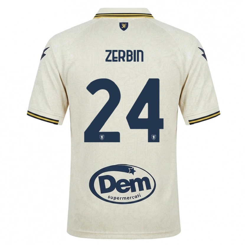 Danxen Dětské Alessio Zerbin #24 Oldlace Žlutá Černá Daleko Hráčské Dresy 2026/27 Dres