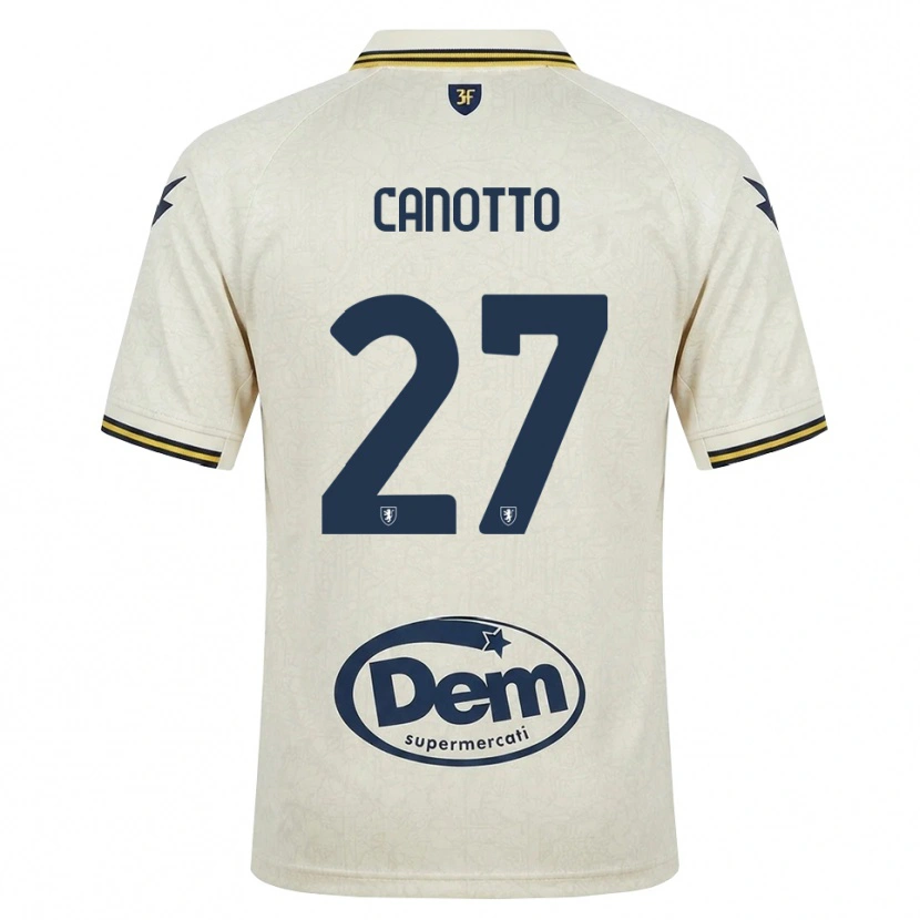 Danxen Dětské Luigi Canotto #27 Oldlace Žlutá Černá Daleko Hráčské Dresy 2026/27 Dres