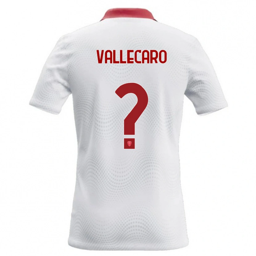 Danxen Dětské Christian Vallecaro #0 Bílá Červená Daleko Hráčské Dresy 2026/27 Dres