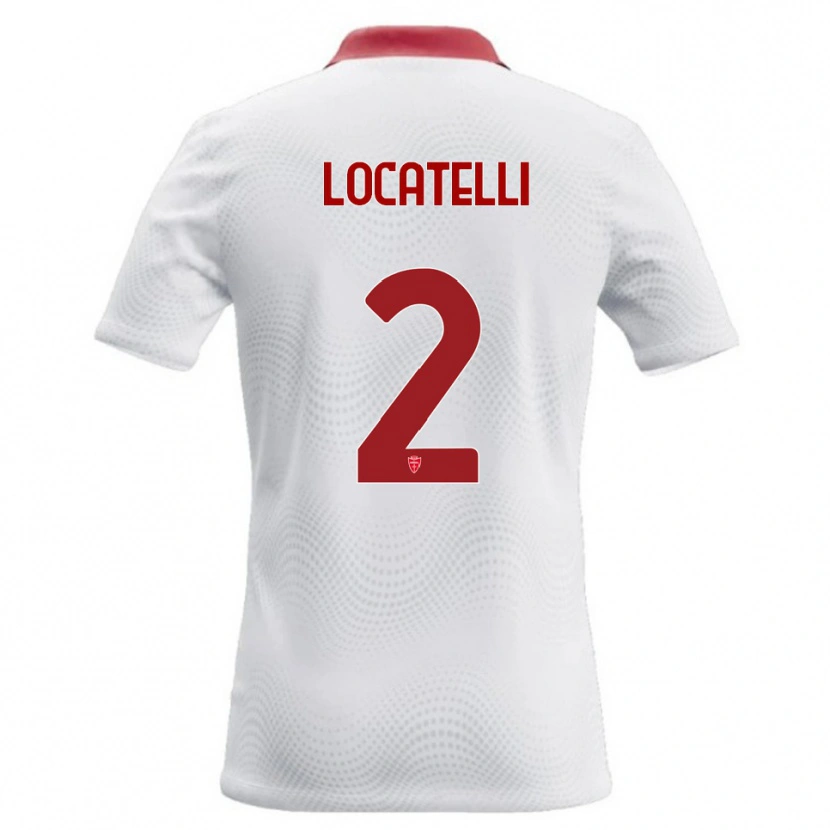 Danxen Dětské Gabriel Locatelli #2 Bílá Červená Daleko Hráčské Dresy 2026/27 Dres