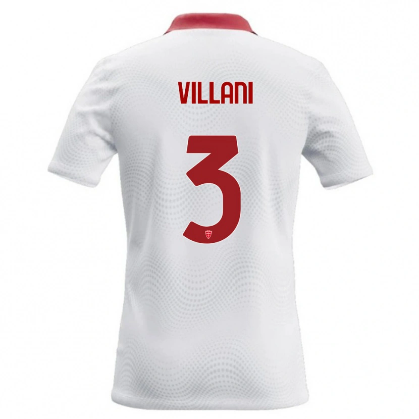 Danxen Dětské Matteo Villani #3 Bílá Červená Daleko Hráčské Dresy 2026/27 Dres