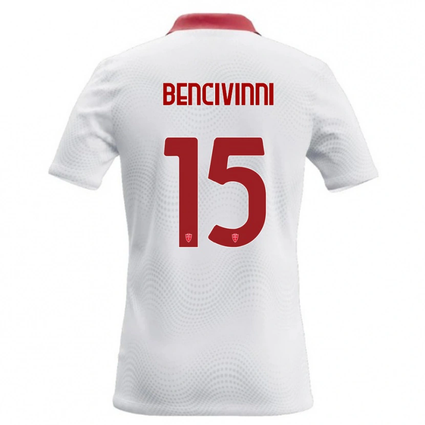 Danxen Dětské Boris Bencivinni #15 Bílá Červená Daleko Hráčské Dresy 2026/27 Dres