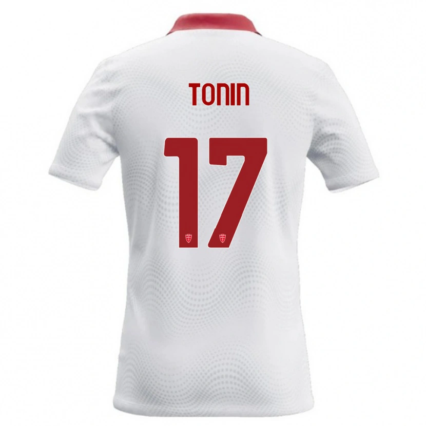 Danxen Dětské Andrea Tonin #17 Bílá Červená Daleko Hráčské Dresy 2026/27 Dres