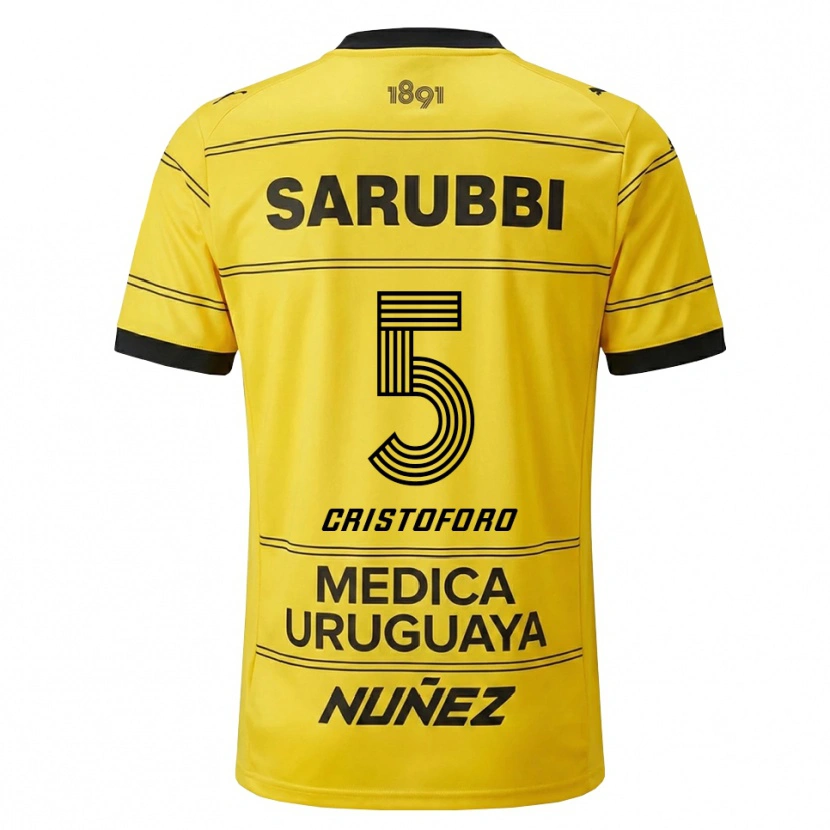 Danxen Dětské Sebastián Cristóforo #5 Žlutá Černá Daleko Hráčské Dresy 2026/27 Dres