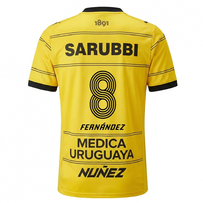 Danxen Dětské Nicolás Fernández #8 Žlutá Černá Daleko Hráčské Dresy 2026/27 Dres