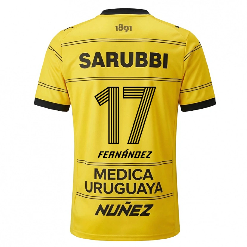 Danxen Dětské Ezequiel Fernández #17 Žlutá Černá Daleko Hráčské Dresy 2026/27 Dres