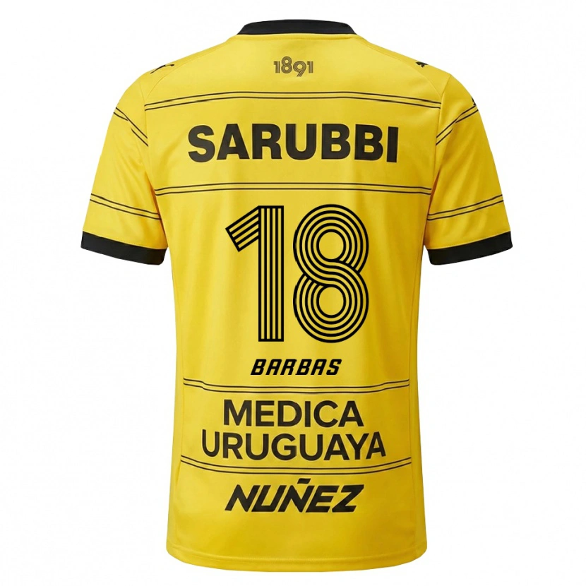 Danxen Dětské Germán Barbas #18 Žlutá Černá Daleko Hráčské Dresy 2026/27 Dres