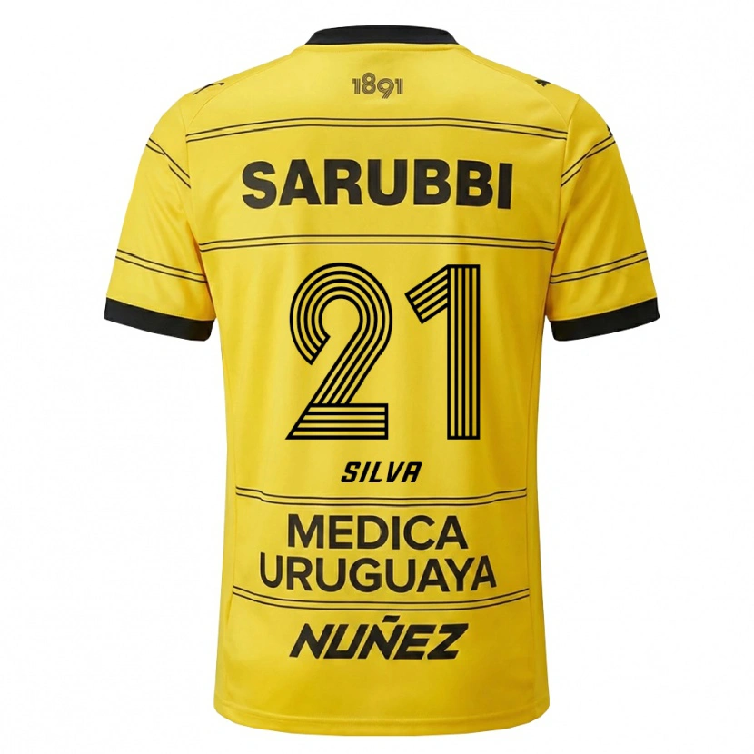 Danxen Dětské Gastón Silva #21 Žlutá Černá Daleko Hráčské Dresy 2026/27 Dres