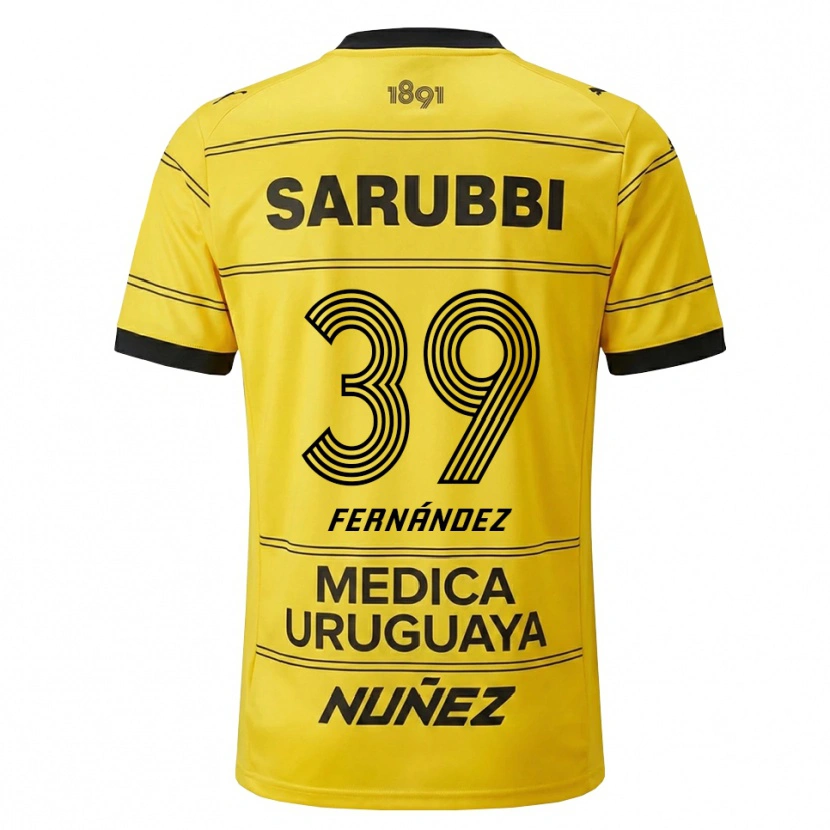Danxen Dětské Francisco Fernández #39 Žlutá Černá Daleko Hráčské Dresy 2026/27 Dres