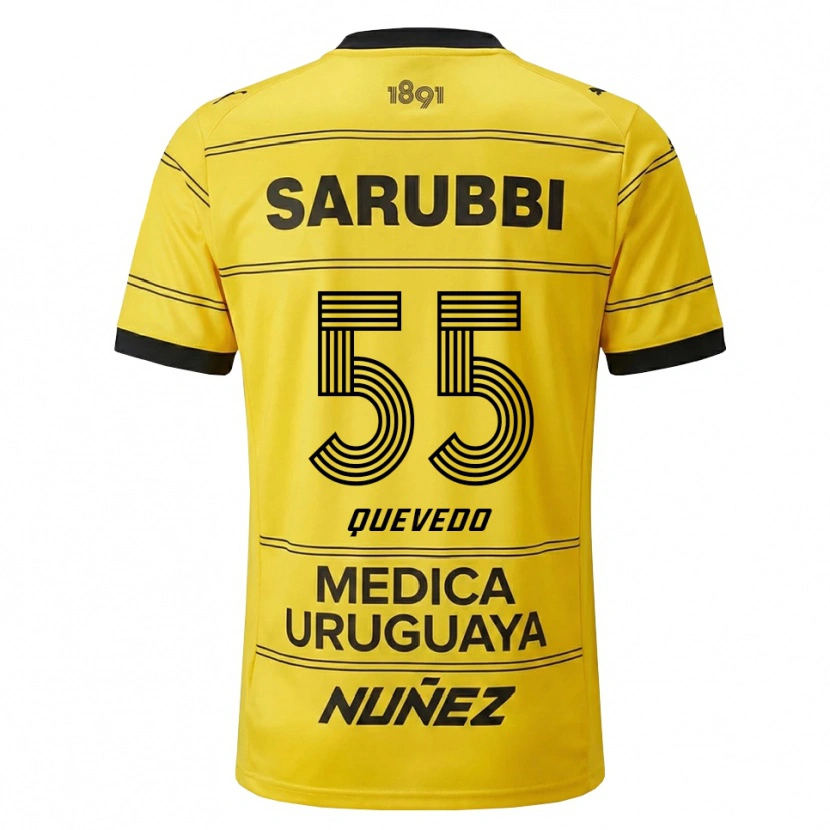 Danxen Dětské Juan Quevedo #55 Žlutá Černá Daleko Hráčské Dresy 2026/27 Dres