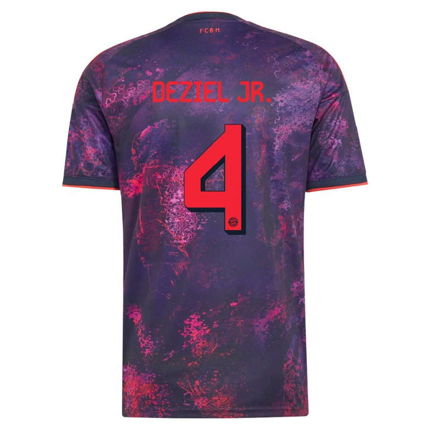 Danxen Dětské Robert Deziel Jr. #4 Fialová Červená Třetí Hráčské Dresy 2026/27 Dres
