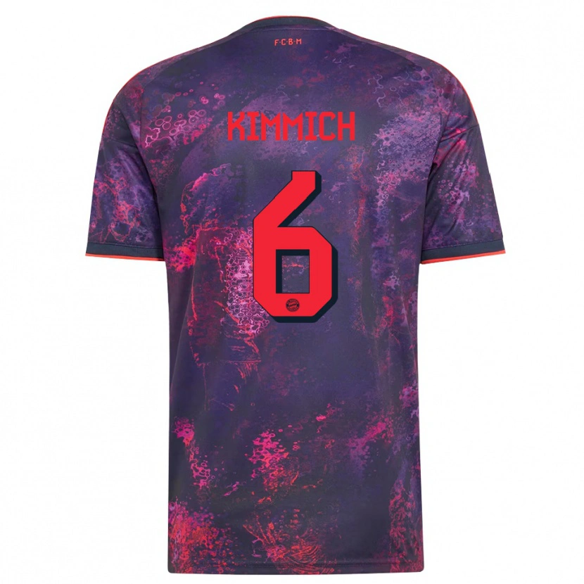 Danxen Dětské Joshua Kimmich #6 Fialová Červená Třetí Hráčské Dresy 2026/27 Dres