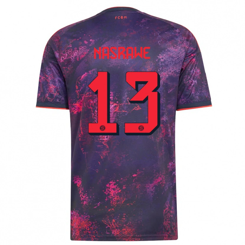 Danxen Dětské Jussef Nasrawe #13 Fialová Červená Třetí Hráčské Dresy 2026/27 Dres