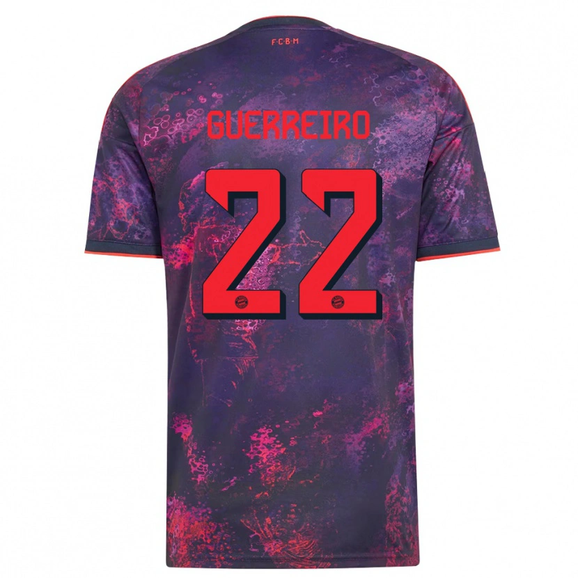 Danxen Dětské Raphael Guerreiro #22 Fialová Červená Třetí Hráčské Dresy 2026/27 Dres