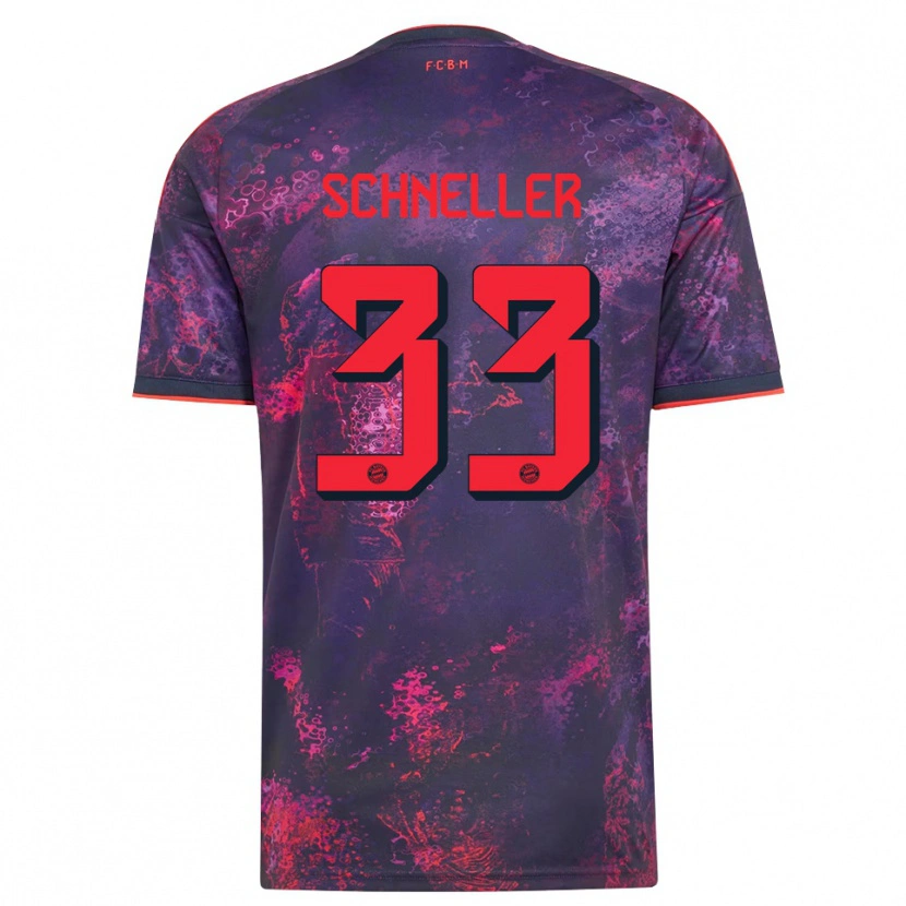 Danxen Dětské Lukas Schneller #33 Fialová Červená Třetí Hráčské Dresy 2026/27 Dres