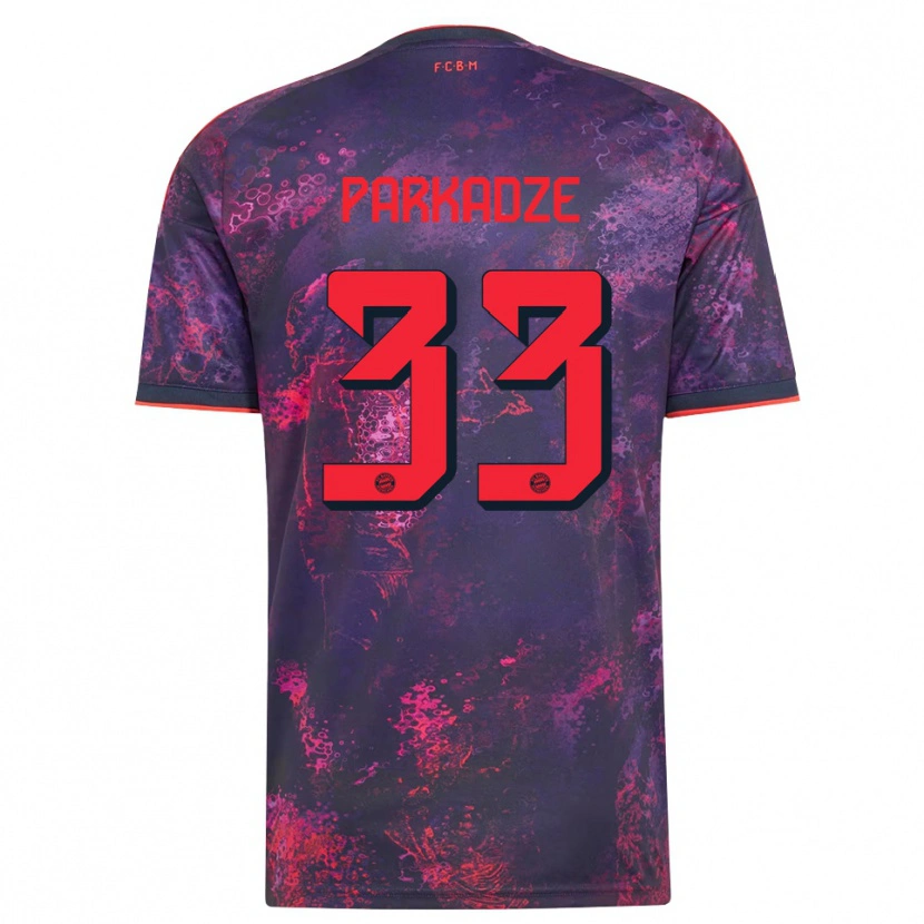 Danxen Dětské Luka Parkadze #33 Fialová Červená Třetí Hráčské Dresy 2026/27 Dres