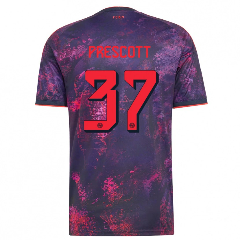 Danxen Dětské Leonard Prescott #37 Fialová Červená Třetí Hráčské Dresy 2026/27 Dres
