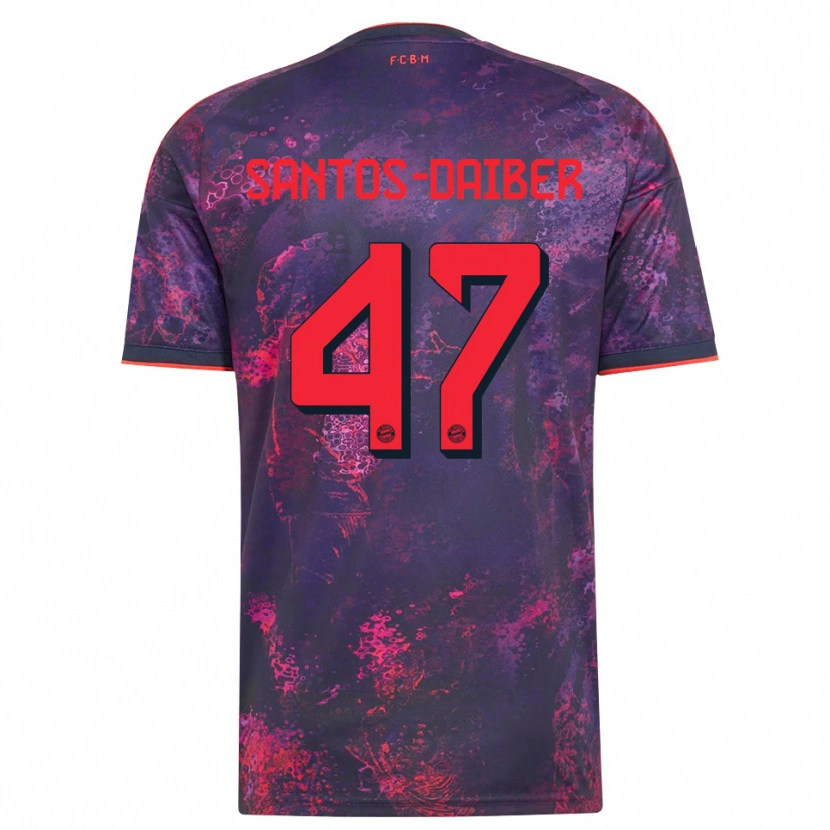 Danxen Dětské David Santos Daiber #47 Fialová Červená Třetí Hráčské Dresy 2026/27 Dres