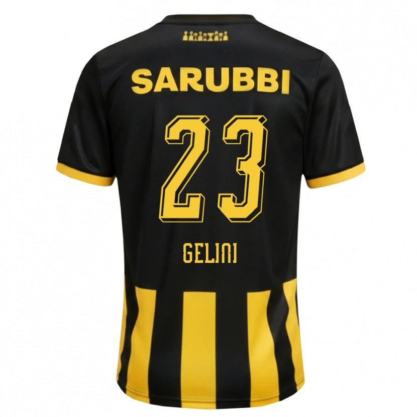 Danxen Pánské Gonzalo Gelini #23 Černá Žlutá Domů Hráčské Dresy 2026/27 Dres