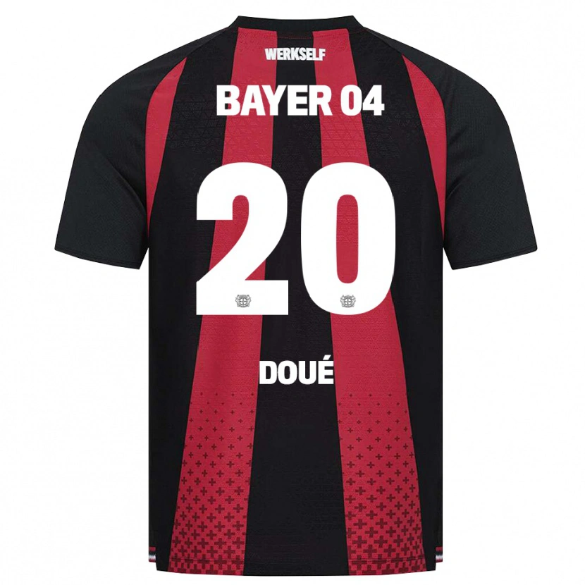 Danxen Pánské Guéla Doué #20 Černá Bílá Červená Domů Hráčské Dresy 2026/27 Dres