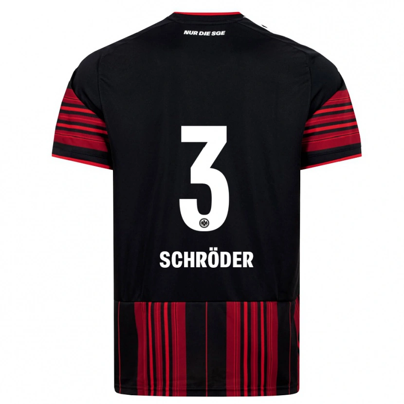 Danxen Pánské Finn Schröder #3 Černá Červená Bílá Domů Hráčské Dresy 2026/27 Dres